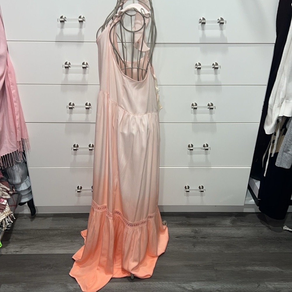 Hem & Thread Dip Dyed Ruffle Maxi Dress, size M, NEW WITH TAGS - Picture 6 of 11